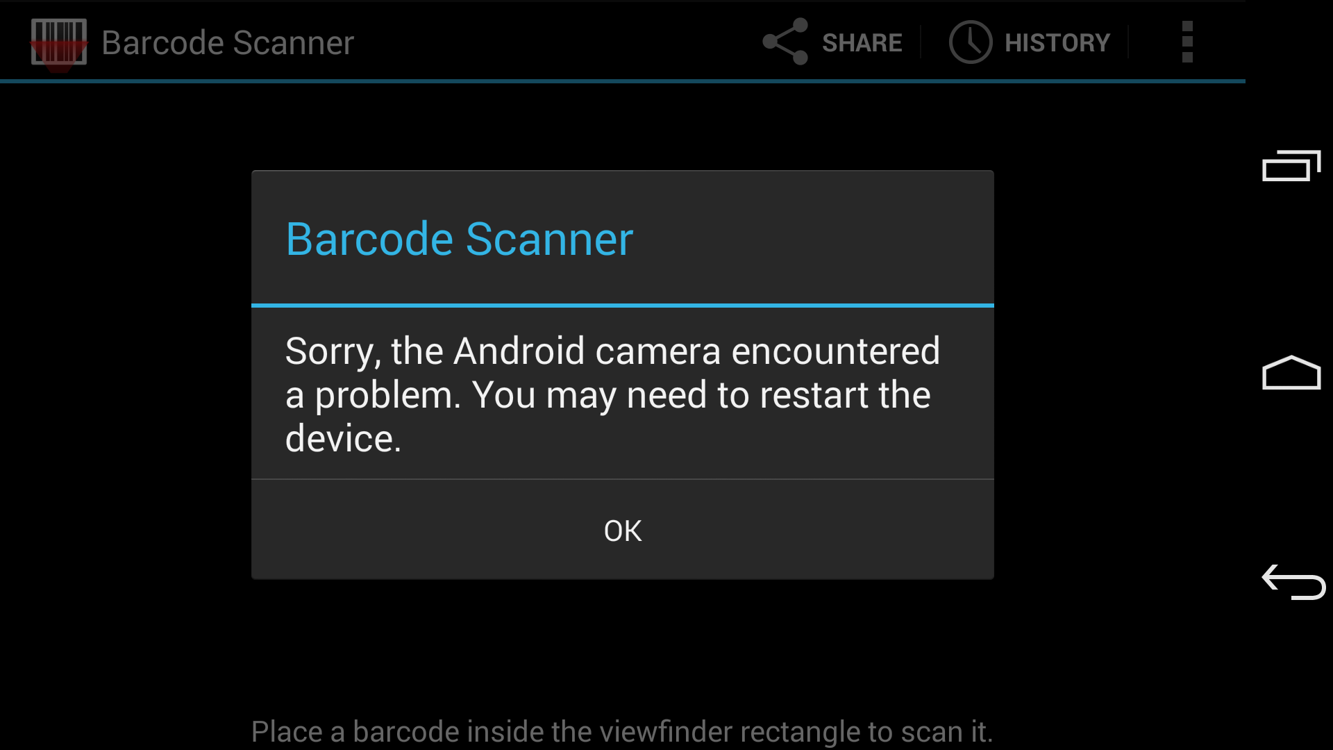 Android Camera Error