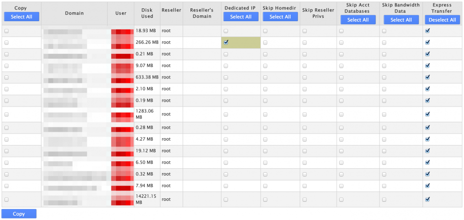 cPanel Multi-Account Transfer - 2