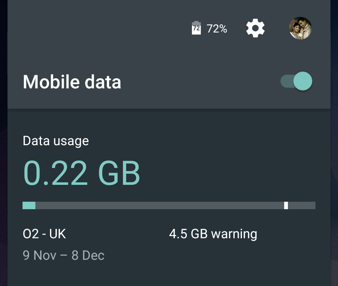 Android 5.0 - Mobile Data